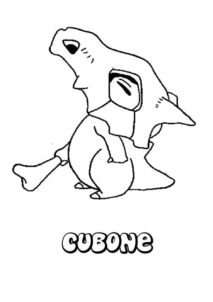 Cubone coloring pages