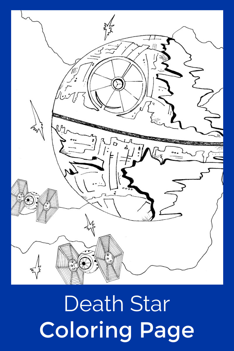 Star wars death star coloring page