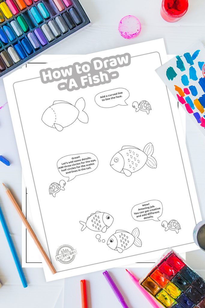 How to draw a fish easy printable lesson for kids tutorial kids activities blog