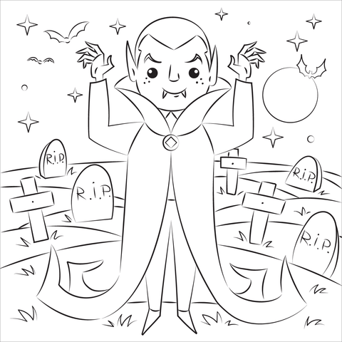 Dracula coloring page free printable coloring pages