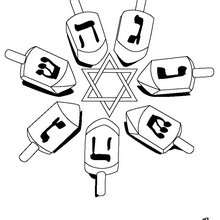 Hanukkah dreidel coloring pages