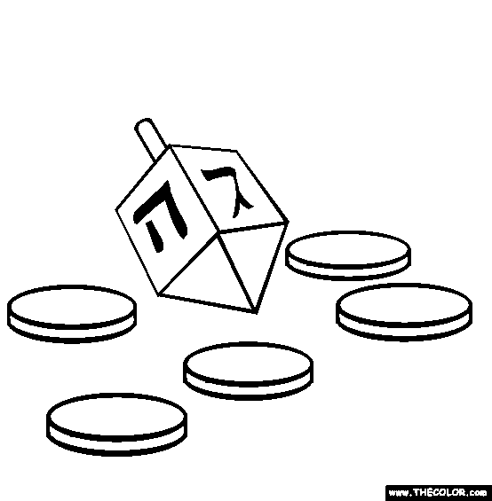 Dreidel coloring page free dreidel online coloring