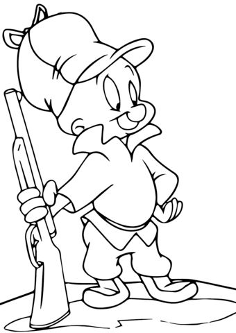 Elmer fudd coloring page cartoon coloring pages easy disney drawings coloring pages