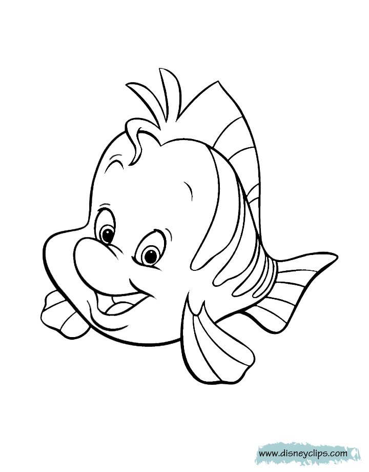 The little mermaid coloring pages