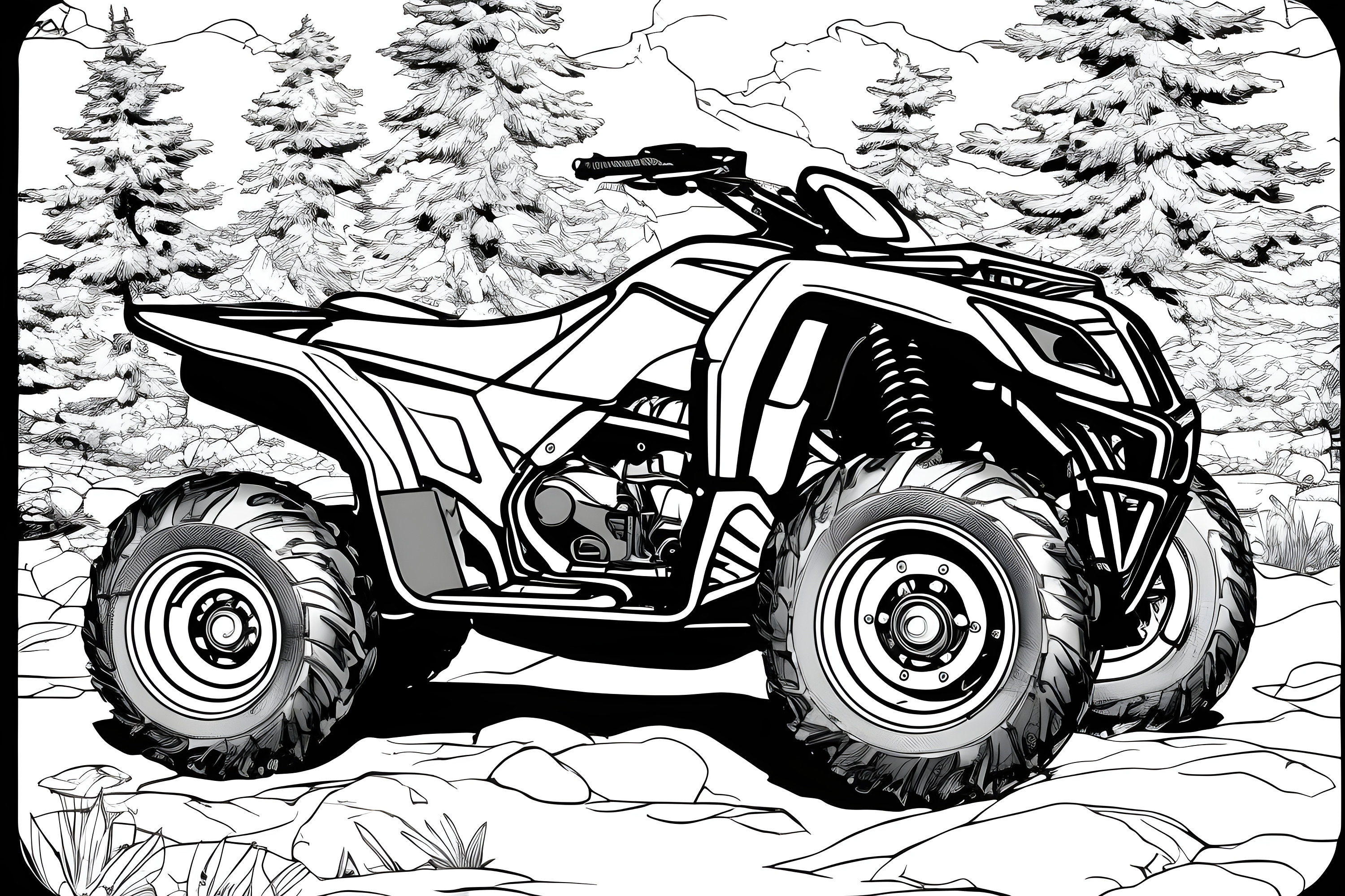 Atv coloring page