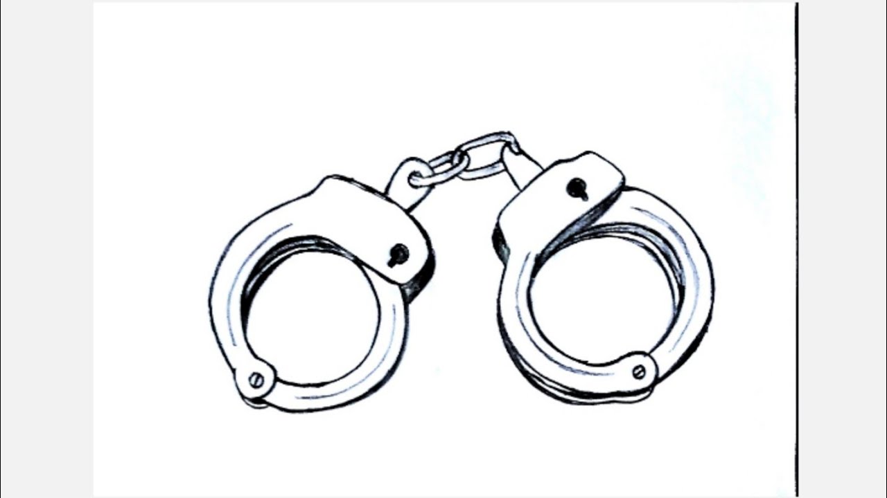 How to draw handcuffs easily tool of police ðªðâï easy pencil drawing