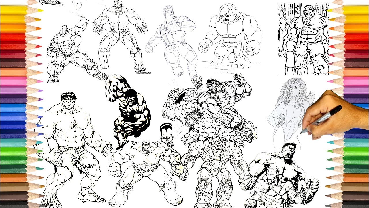 Hulk coloring pages all hulk coloring how to draw hulk