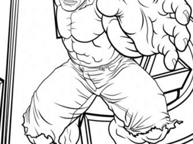 Free easy to print hulk coloring pages