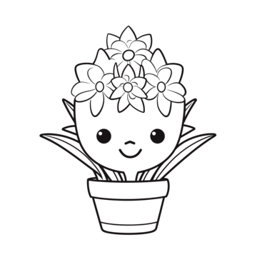 Hyacinth coloring page png transparent images free download vector files