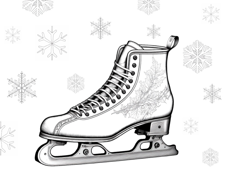 Ice skating coloring pages