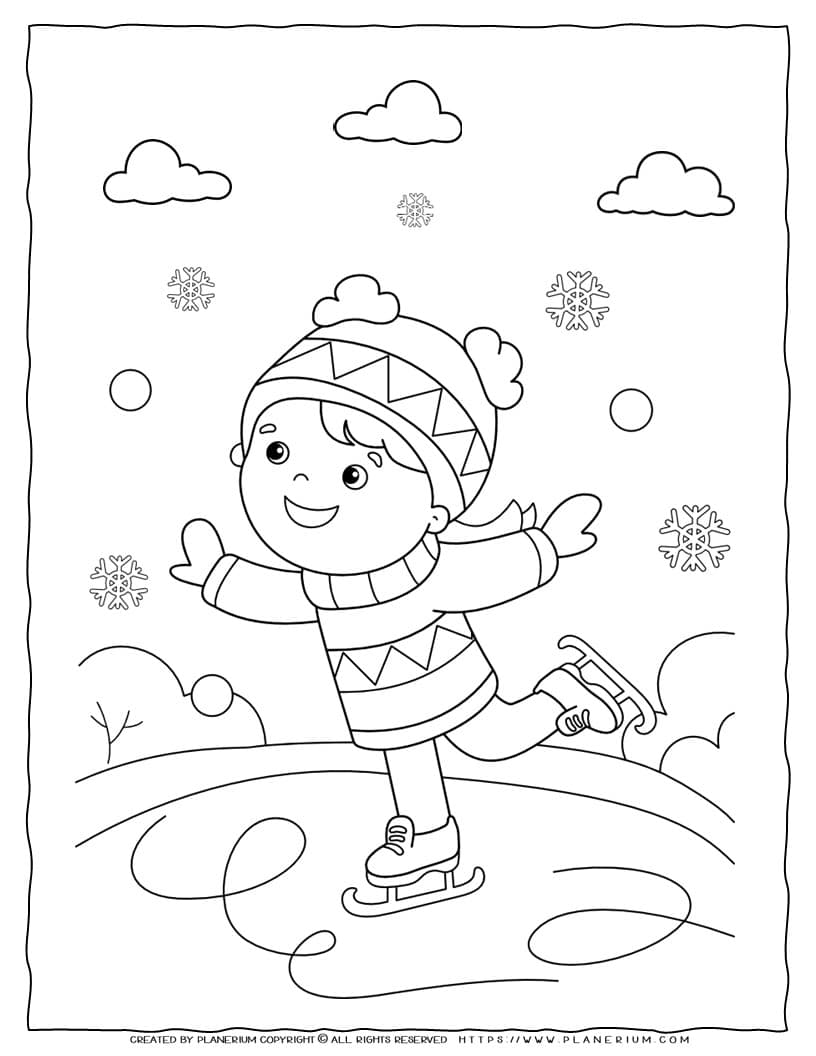 Winter coloring page