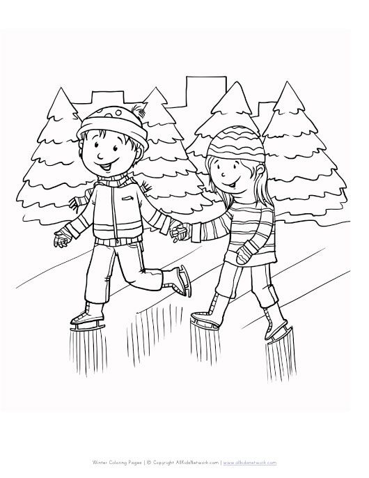 Ice skating coloring page bear coloring pages coloring pages winter crafts