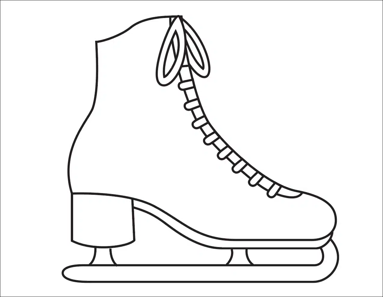 Easy how to draw ice skates tutorial ice skates coloring page