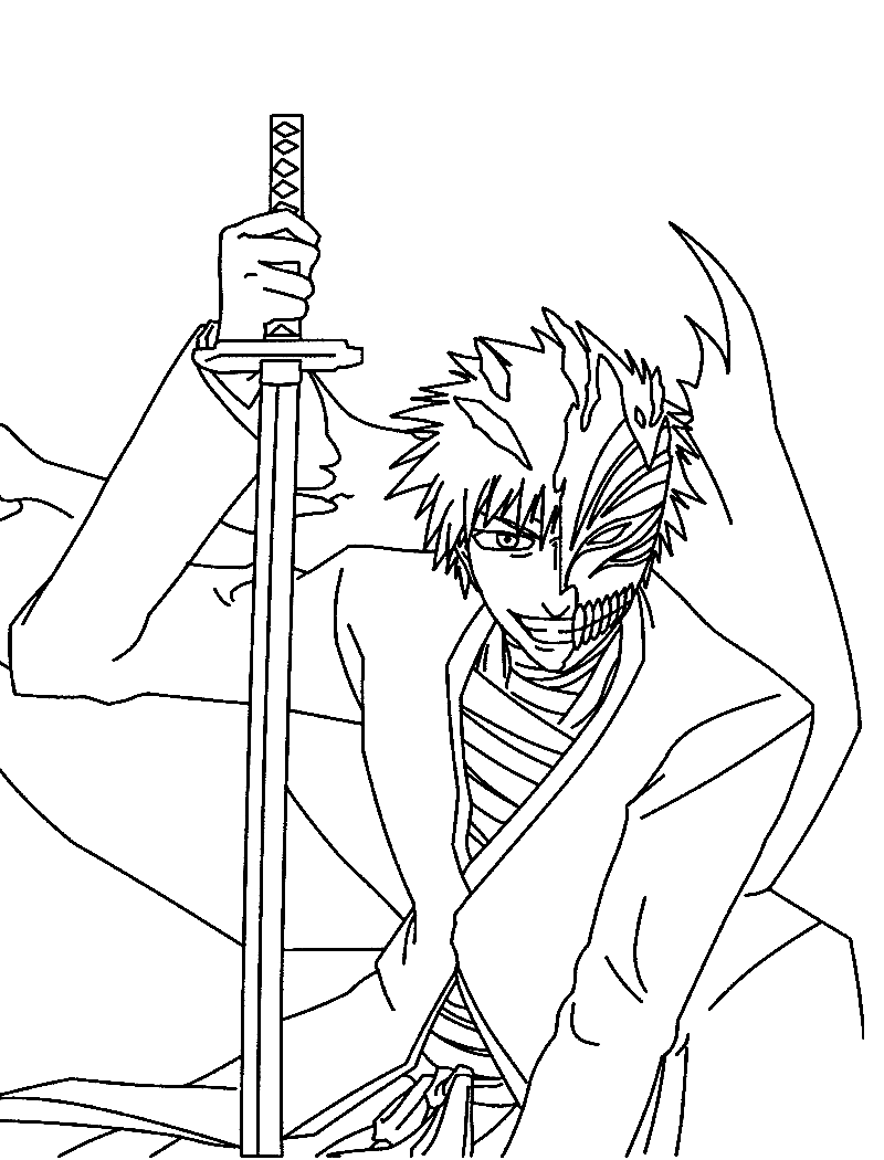 Ichigo coloring pages printable for free download