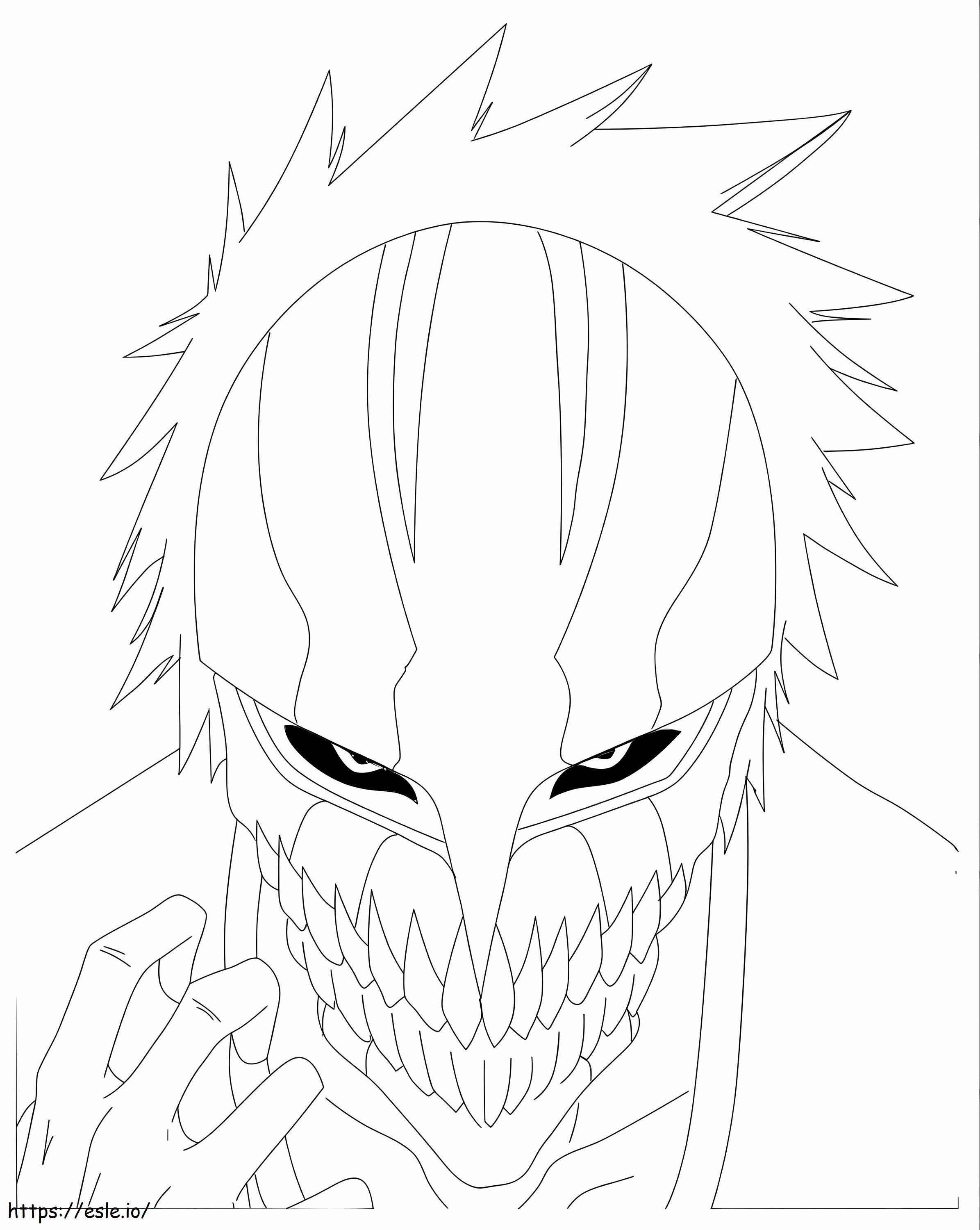 Scary ichigo kurosaki coloring page