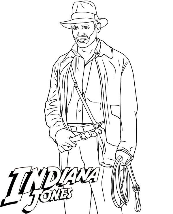 Indiana jones coloring pages harrison ford