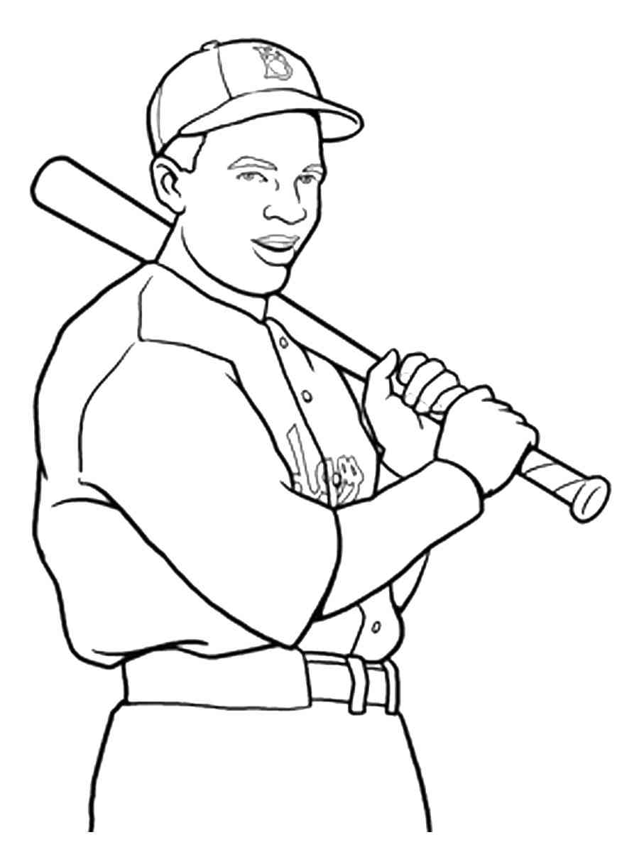 Jackie robinson coloring pages