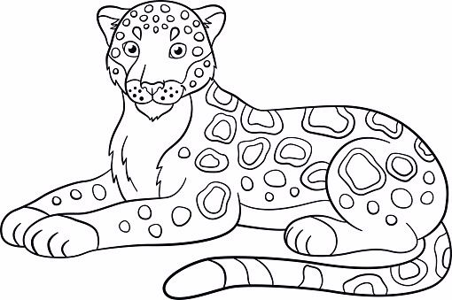 Printable jaguar to color and use for crafts zoo animal coloring pages animal coloring pages coloring pages