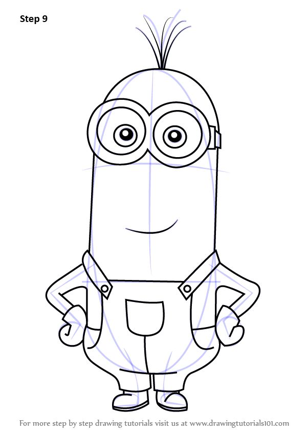 How to draw kevin from minions