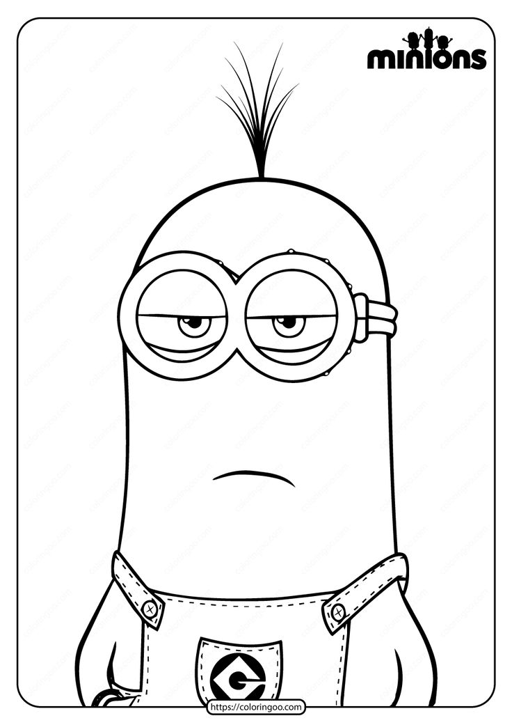 Printable minions kevin pdf coloring page minion coloring pages coloring pages minion painting