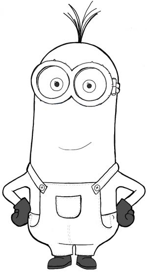 How to draw kevin from the minions movie in easy steps lesson