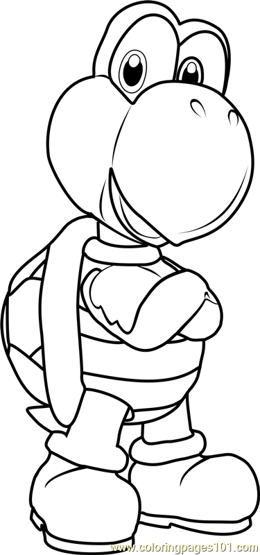 Koopa troopa coloring page for kids