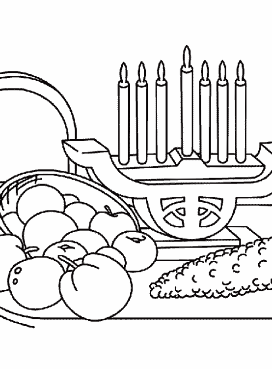 A kwanzaa feast coloring page