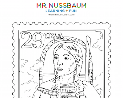 Lewis and clark united states postage stamp coloring page