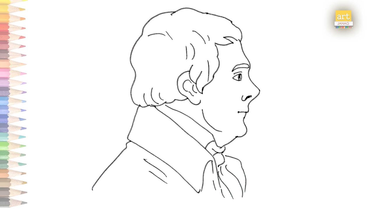 William clark drawing easy how to draw a portrait william clark step by step outline drawings