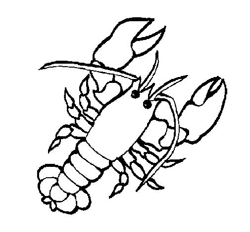 Lobster coloring page