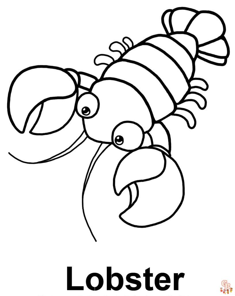 Free lobster coloring pages for kids printable and easy to print