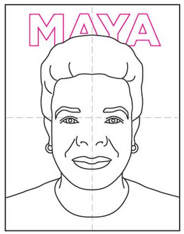 Easy how to draw maya angelou and maya angelou coloring page maya angelou maya angelou love quotes love is ic