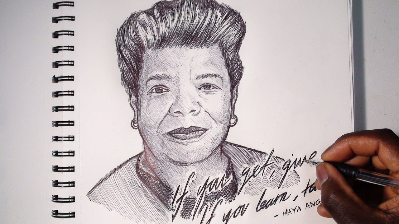 Sketching aya angelou