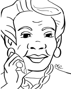 Maya angelou coloring page by cohen cottage tpt