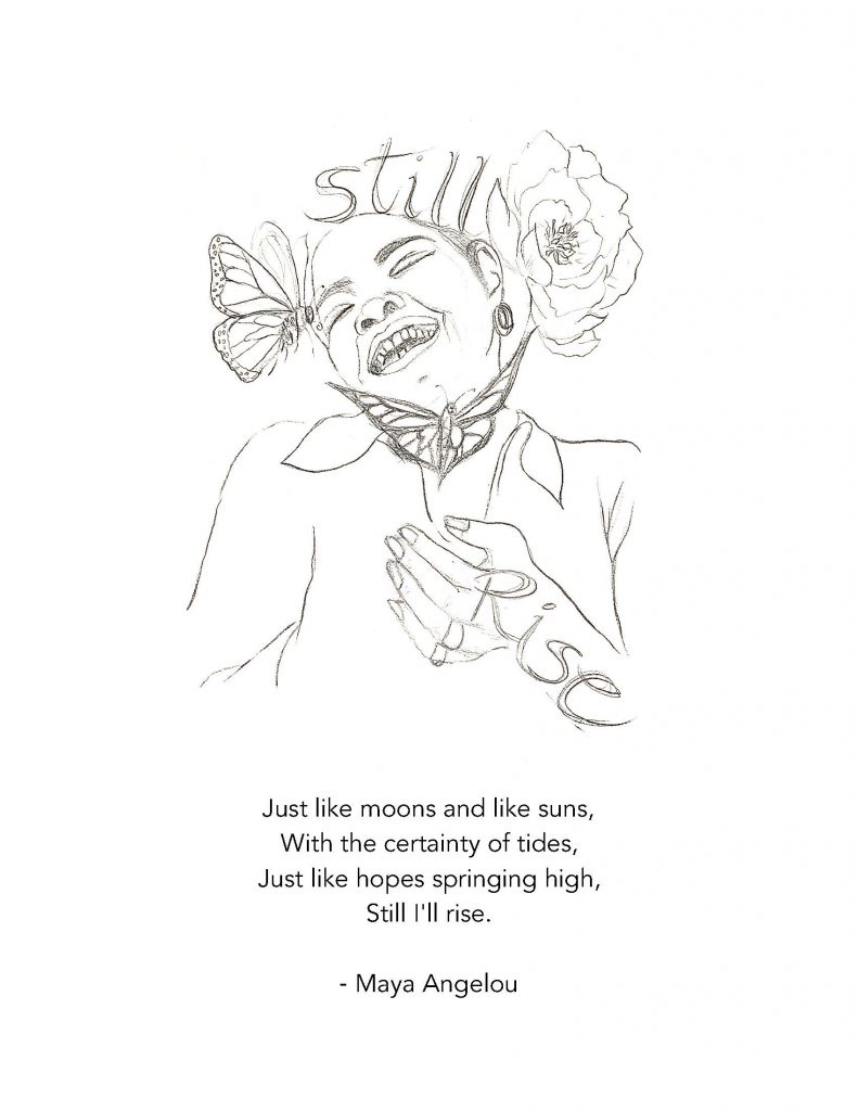 Still i rise â maya angelou coloring page â paintbox art studio