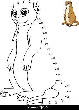 Meerkat coloring page for kids stock vector image art