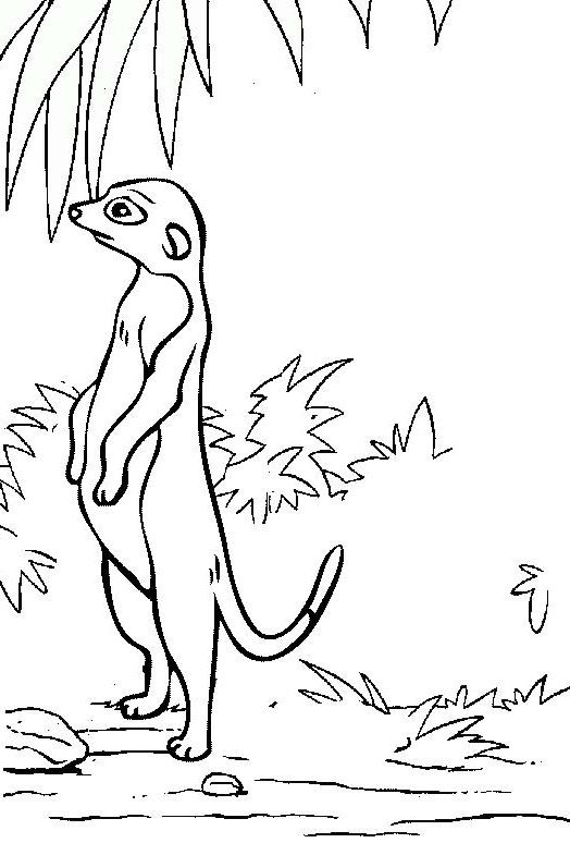 Fun meerkat coloring pages for kids