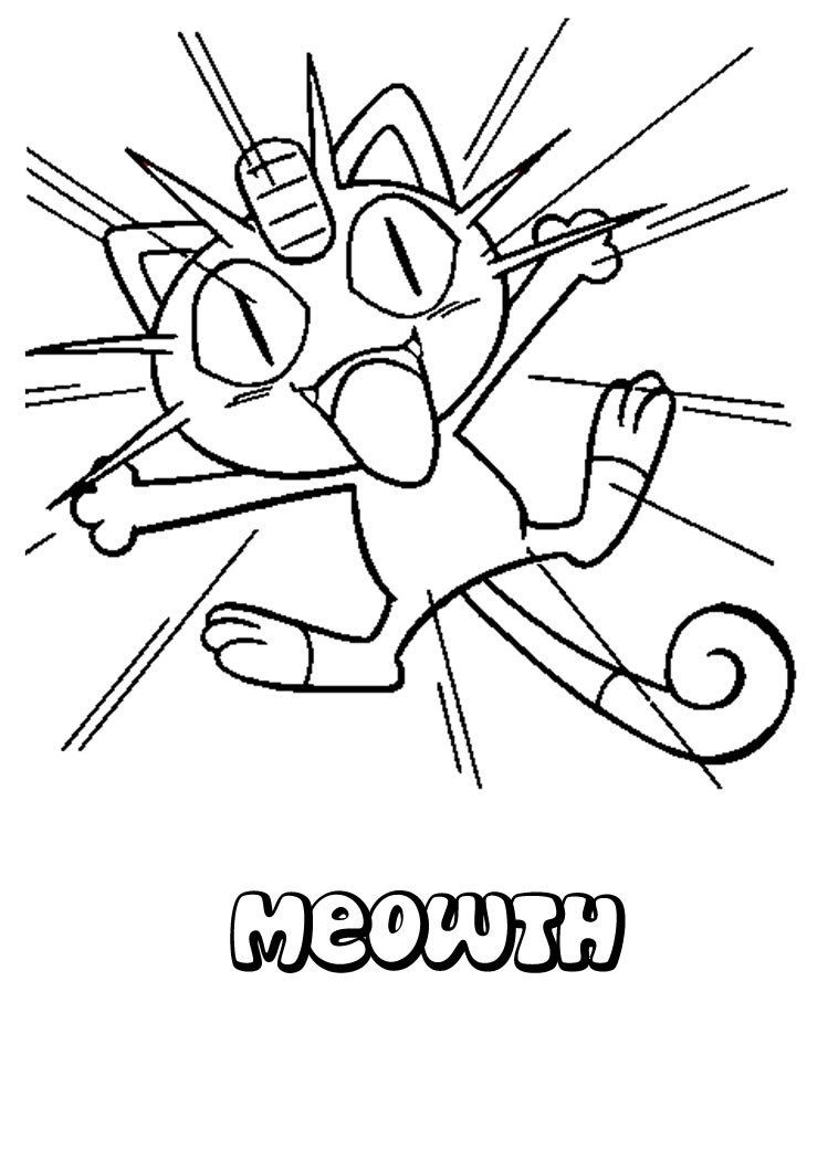 Meowth coloring pages