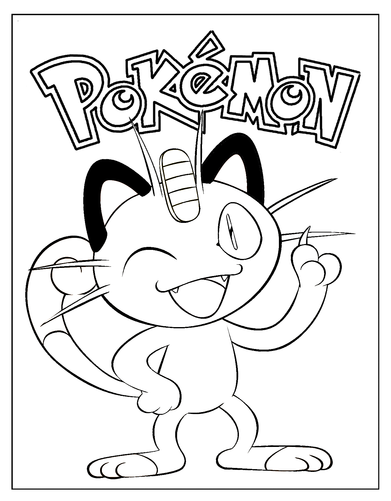 Meowth pokemon coloring sheet pokemon coloring pages pokemon coloring sheets pokemon coloring