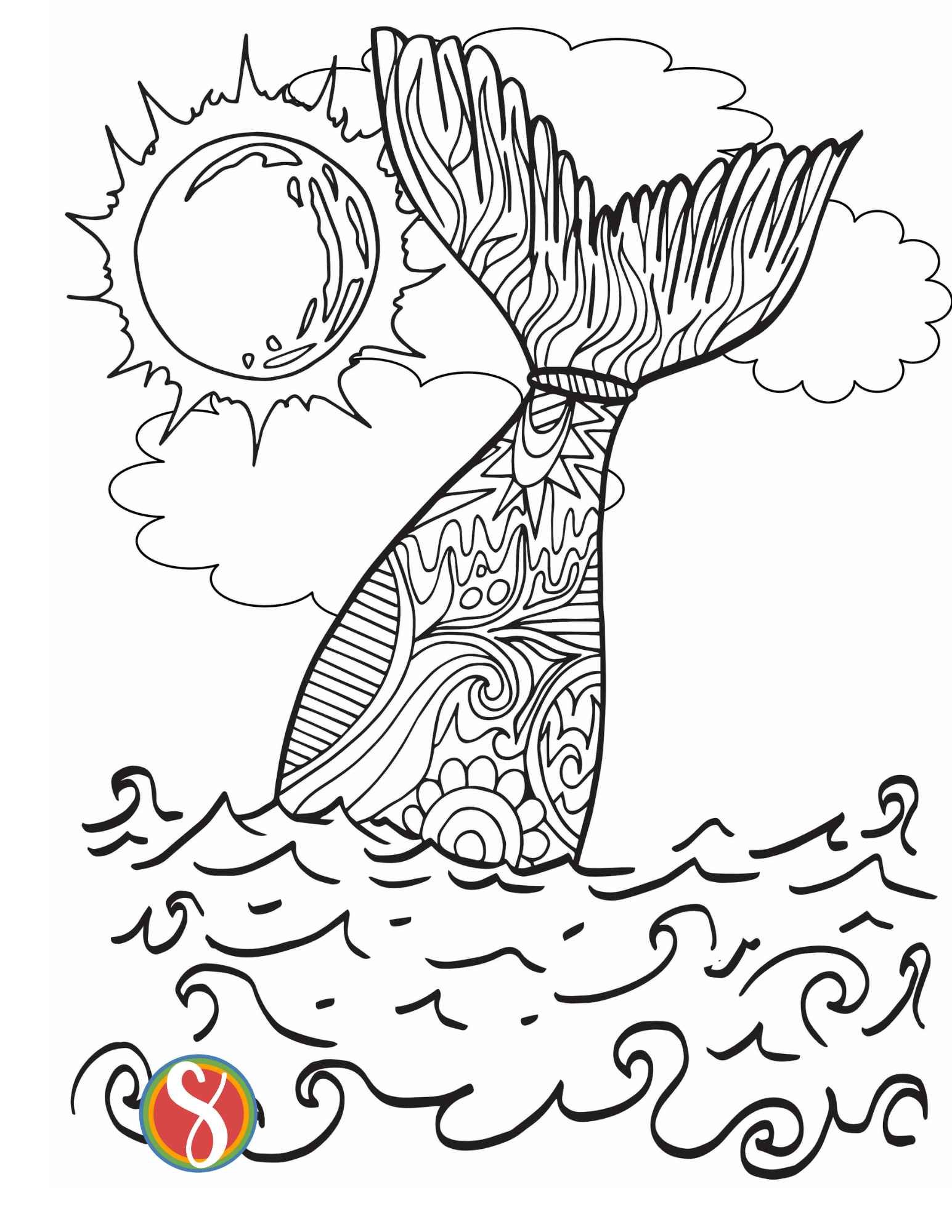 Free mermaid coloring pages â stevie doodles