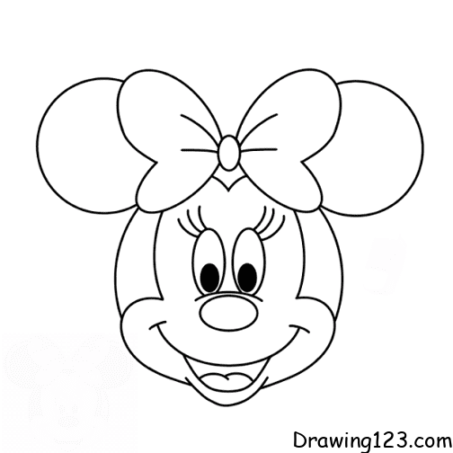 Minnie mouse drawing tutorial