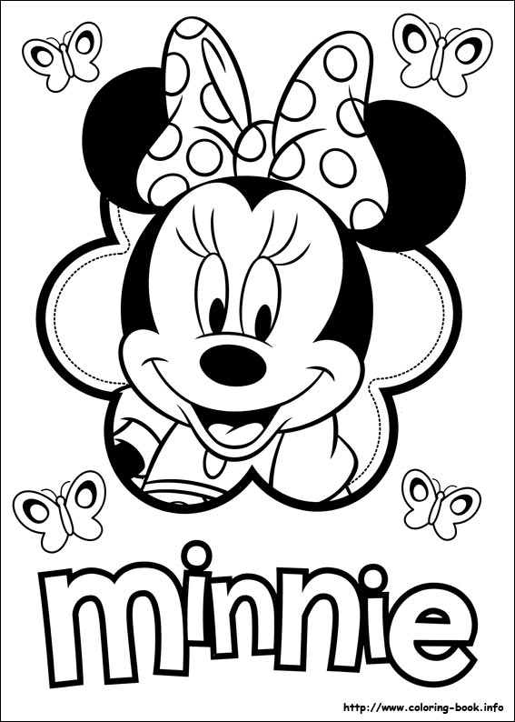 Minnie mouse coloring picture