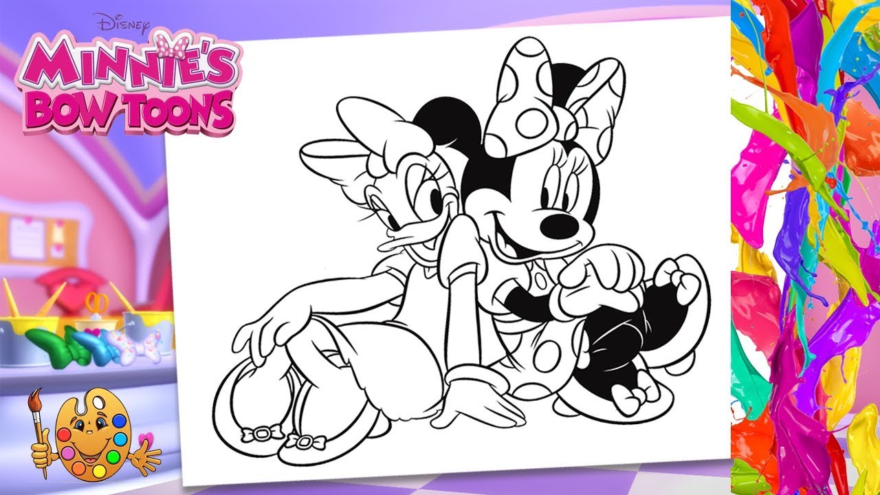 Coloring minnies bow toons minnie mouse and daisy duck coloring pages coloring book