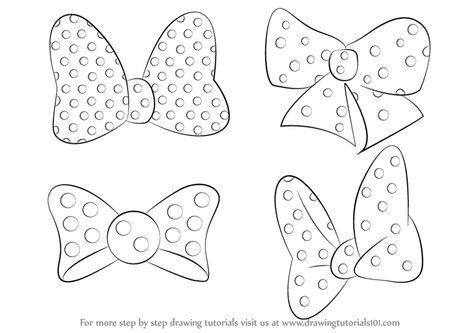 Learn how to draw minnie mouse bow tie minnie mouse step by step minnie mouse bow bow drawing minnie