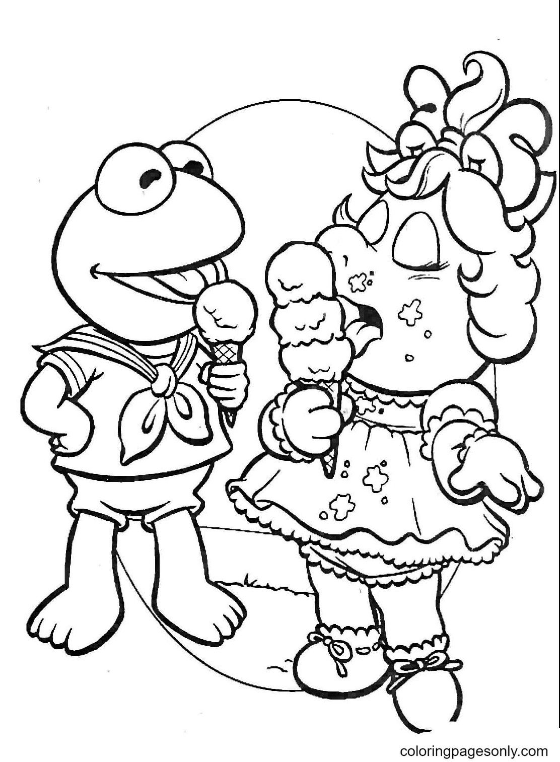 Muppet babies coloring pages printable for free download