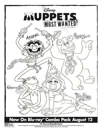 Muppets most wanted coloring page