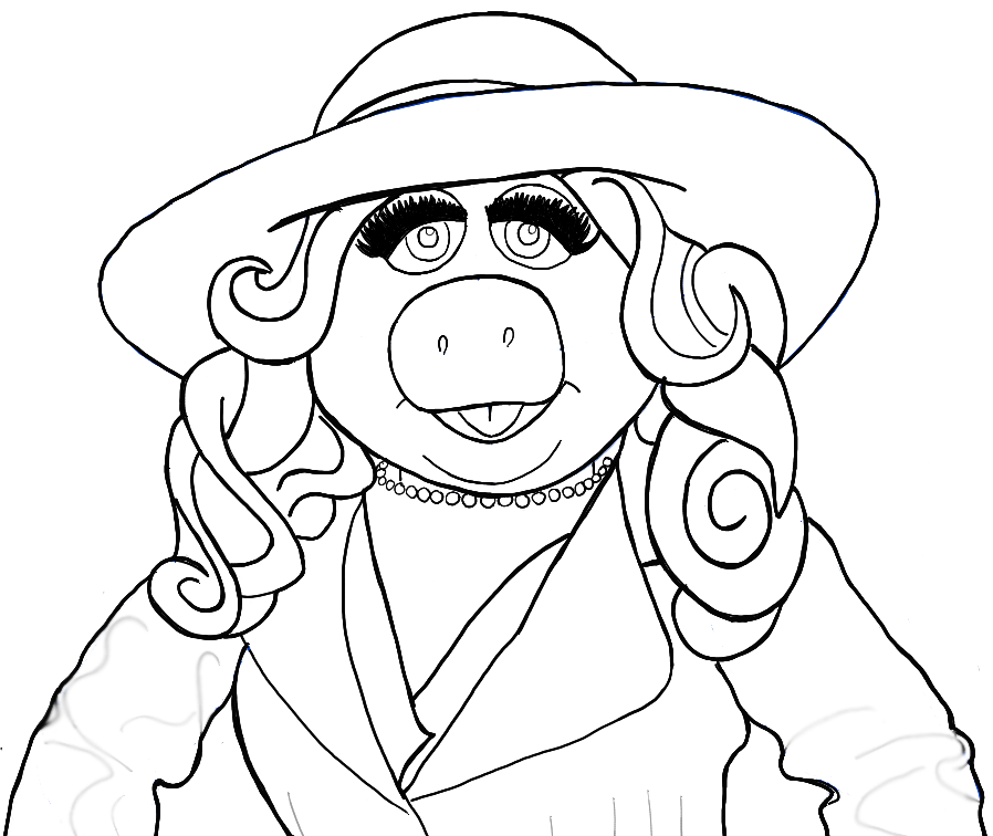 How to draw miss piggy from the muppets show and movie in easy steps