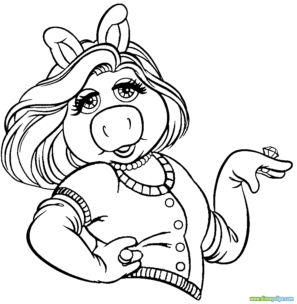 Miss piggy colouring page printable coloring pages coloring pages cute coloring pages