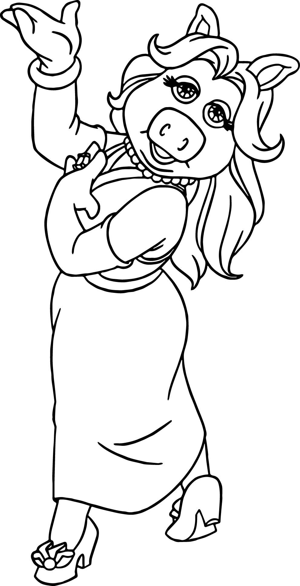 The muppets miss piggy just coloring pages wecoloringpage cute coloring pages coloring pages superhero coloring