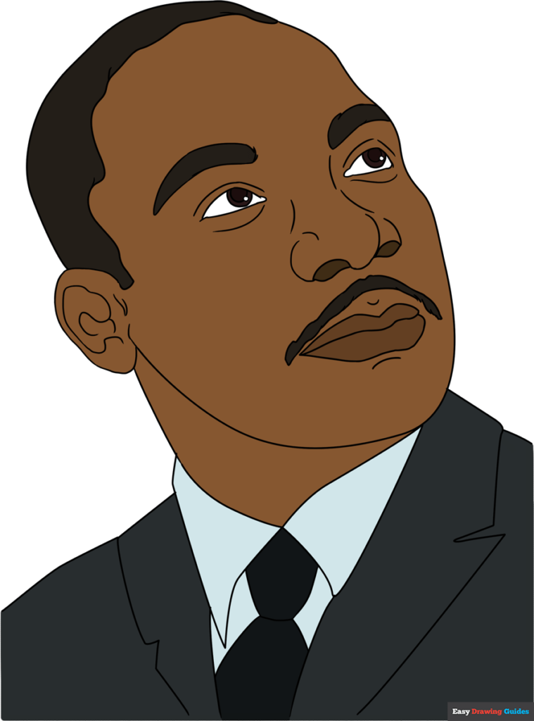How to draw martin luther king jr